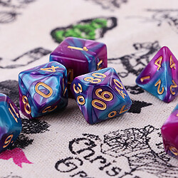 21pcs / Set Double-couleur Jeux de Dés Polyédrique en Acrylique pour Donjons et Dragons / MTG/ RPG/ Jeu de Rôle pas cher