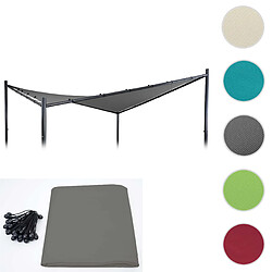 Mendler Enveloppe de rechange pour toit de pergola HWC-A41, 3x3m polyester ~ anthracite