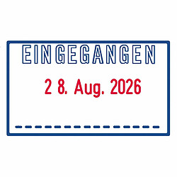 Trodat 4750/L1 Printy Tampon dateur avec plaque texte « Eingegangen » Noir (Version Allemande)