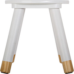 Atmosphera, Createur D'Interieur Tabouret enfant Douceur - Diam. 24 cm - Blanc