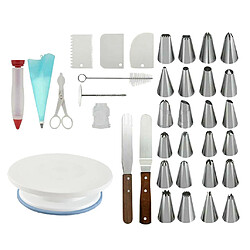 36 Pièces Ornements De Cuisson Ensemble Conseils De Buse Support De Gâteau Grattoirs Brosses Bricolage