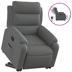 vidaXL Fauteuil inclinable électrique gris foncé tissu