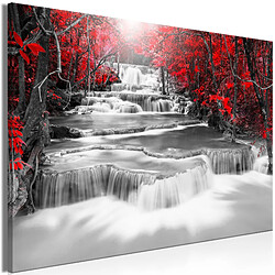 Artgeist Tableau - Cascade of Thoughts (1 Part) Wide Red [120x80]