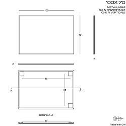 Avis Kiamami Valentina MIROIR EN FIL DE FER POLI 100X70 RÉVERSIBLE AVEC BORDURE NOIRE MATE