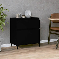 vidaXL Buffet Noir 60x35x70 cm Bois d'ingénierie