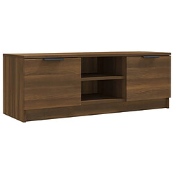 vidaXL Meuble TV Chêne marron 102x35x36,5 cm Bois d'ingénierie