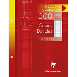 Avis Clairefontaine 4411C Paquet de 5 étuis de 200 copies doubles perforées 17 x 22 200 pages séyès