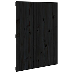 vidaXL Tête de lit murale Noir 82,5x3x110 cm Bois massif de pin