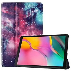 Etui en PU support triple motif imprimé modèle galactique pour votre Samsung Galaxy Tab A 10.1 (2019) SM-T515