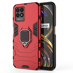 Coque en TPU anti-chocs avec béquille, rouge pour votre Realme 8i