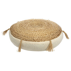 Atmosphera, Createur D'Interieur Coussin de sol design jute Rituality - Diam. 38 m - Beige