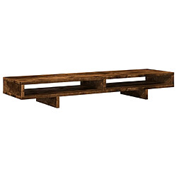 vidaXL Support de moniteur chêne fumé 100x27x15 cm bois d'ingénierie