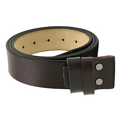 Ceinture En Cuir Sangle De Ceinture à Pression 1,5 `` (38 Mm) Large Ceinture Sans Boucle Café pas cher