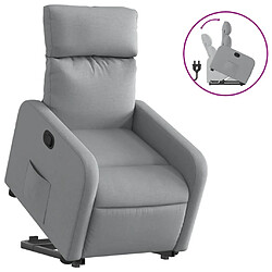 vidaXL Fauteuil inclinable Gris clair Tissu