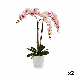 Ibergarden Plante décorative Orchidée Plastique 40 x 77 x 35 cm (2 Unités)