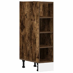 vidaXL Armoire de plancher chêne fumé 20x44,5x81,5cm bois d'ingénierie