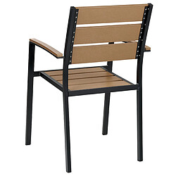 Beliani Lot de 6 chaises VERNIO Bois d'ingénierie Bois clair/Noir pas cher