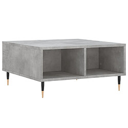 vidaXL Table basse gris béton 60x60x30 cm bois d'ingénierie