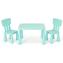 Helloshop26 Ensemble table et chaises pour enfants pour jouer manger dessiner apprentissage pour enfants 1 à 7 ans vert 20_0008535