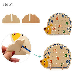 Wewoo Jouet en bois pour Les Enfants Apprentissage Tôt L'éducation Jouets En Hérisson Fruit Perles Enfant Main Oeil Coordination Développement Des Compétences Éducatifs pas cher