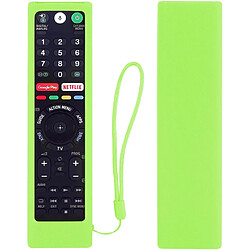 SANAG Housse Coque En Silicone Pour Sony Vocale Telecommande Rmt-Tx100D Rmf-Tx310E Rmt-Tx300E, Housse Coque Pour Buzz Tv Xr4000/Xrs4000 Telecommande, Antiderapage, Antisismique, Lavable(Vert Lumineux)