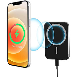 Chrono Chargeur sans fil magnétique pour voiture compatible avec iPhone 12/12 Pro/Pro Max/Mini, support de téléphone magnétique Support de chargeur sans fil pour voiture à charge rapide 15W,(noir)