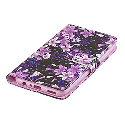 Acheter Wewoo Housse Coque Étui en cuir à rabat horizontal Lily Pattern pour Huawei Enjoy 9savec support et fentes cartes et portefeuille