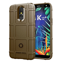 Wewoo Coque Souple Housse de protection en silicone pour une couverture complète d'une totale et d'une résistance aux chocs inégalée LG K12 + Marron