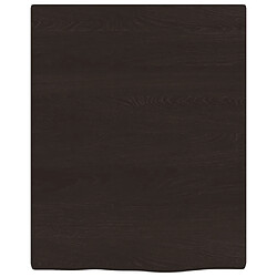 Avis vidaXL Étagère murale marron foncé 40x50x2 cm bois chêne massif traité