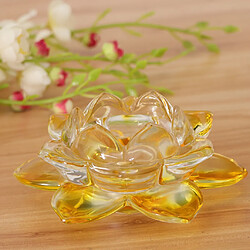 Porte-bougie chauffe-plat en forme de fleur de Lotus en verre de cristal