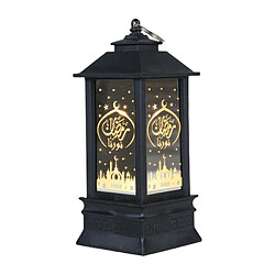 Ramadan Eid Al-Fitr Décoration Crescent Moon Star Lantern LED Lumières Noir L