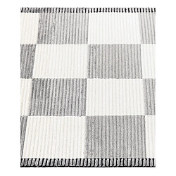 Vidal Tapis de couloir en laine 206x84 gris Darya pas cher