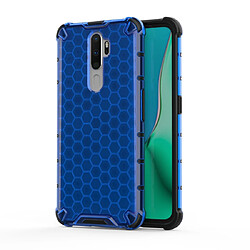 Wewoo Coque Souple Pour Oppo A9 2020 antichoc en nid d'abeille PC + TPU bleu