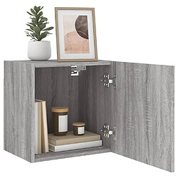 Maison Chic Meuble TV, Banc TV pour salon, Meuble de rangement mural sonoma gris 40,5x30x40 cm bois d'ingénierie -GKD12369 pas cher