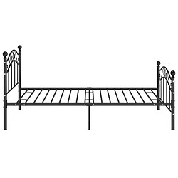 Avis vidaXL Cadre de lit sans matelas noir métal 100x200 cm