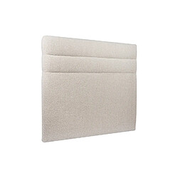 Sommeil de plomb Tete de lit Lignes Bouclette Beige L 135 cm - Ep 10 cm rembourré