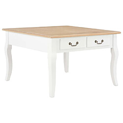 Maison Chic Table basse pour salon | Table à café Blanc 80 x 80 x 50 cm Bois -GKD42074