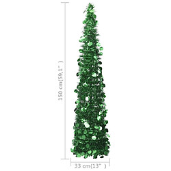 Acheter vidaXL Sapin de Noël artificiel escamotable vert 150 cm PET