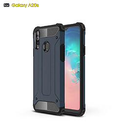 Wewoo Coque Renforcée Étui combiné TPU + PC pour Galaxy A20s bleu marine