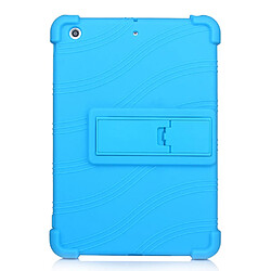 Coque en silicone Souple avec béquille bleu clair pour votre Apple iPad Mini 3/iPad Mini 2/iPad Mini