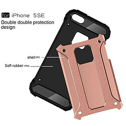 Wewoo Coque renforcée or rose pour iPhone SE & 5 & 5s Tough Armour TPU + PC Combinaison Cas pas cher