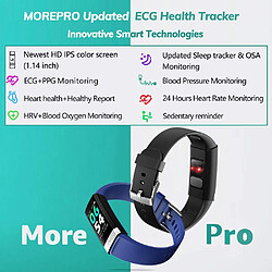 Moniteur de fréquence cardiaque, pression artérielle, moniteur d'activité physique avec rappel d'O2 faible, montre intelligente étanche IP68 avec moniteur de santé du sommeil HRV pour téléphones Android iOS