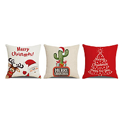 P129 3PCS 45 * 45 cm Sapin de Noël Taie d'oreiller Holiday Home Décoration Couverture Canapé Coussin Coussin Chambre Coussin d'oreiller