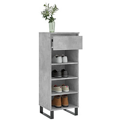 Avis vidaXL Armoire à chaussures Gris béton 40x36x105 cm Bois d'ingénierie