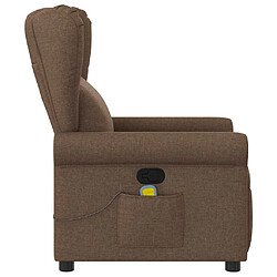 Avis vidaXL Fauteuil de massage inclinable Marron Tissu