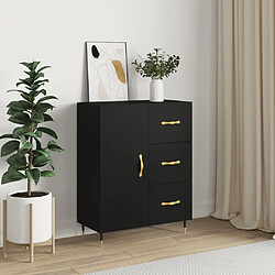 vidaXL Buffet noir 69,5x34x90 cm bois d'ingénierie