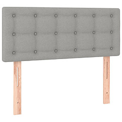 Avis vidaXL Tête de lit à LED Gris clair 80x5x78/88 cm Tissu