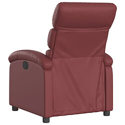 Maison Chic Fauteuil inclinable,Fauteuil luxe de relaxation Rouge bordeaux Similicuir -MN38032 pas cher