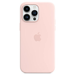 Coque en silicone avec MagSafe pour Apple iPhone 14 Pro Max Rose craie