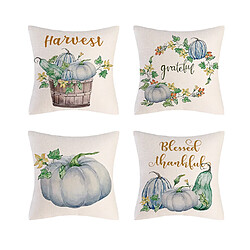 P81 4pcs 45 * 45cm Thanksgiving Harvest Harvest Modèle de légumes Linge Hug taie d'oreiller de vacances à la maison Taie d'oreiller Sofa Coussin de coussin